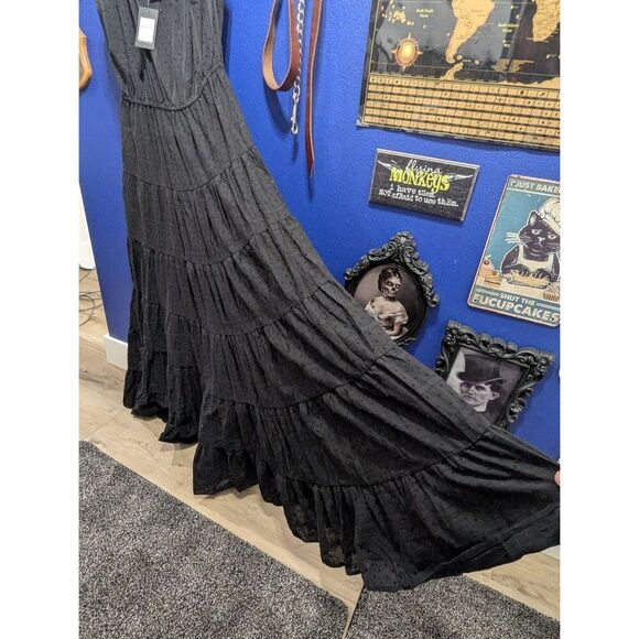 Sz M (18/1XL) City Chic Dress Dobby Love in Black - BNWT! - Picture 10 of 11